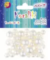 Koraliki plastikowe perłowe 60szt MIX - tantis.pl