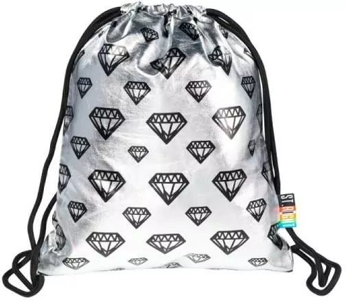 Worko-plecak na sznurkach St.Right Silver Diamonds - tantis.pl