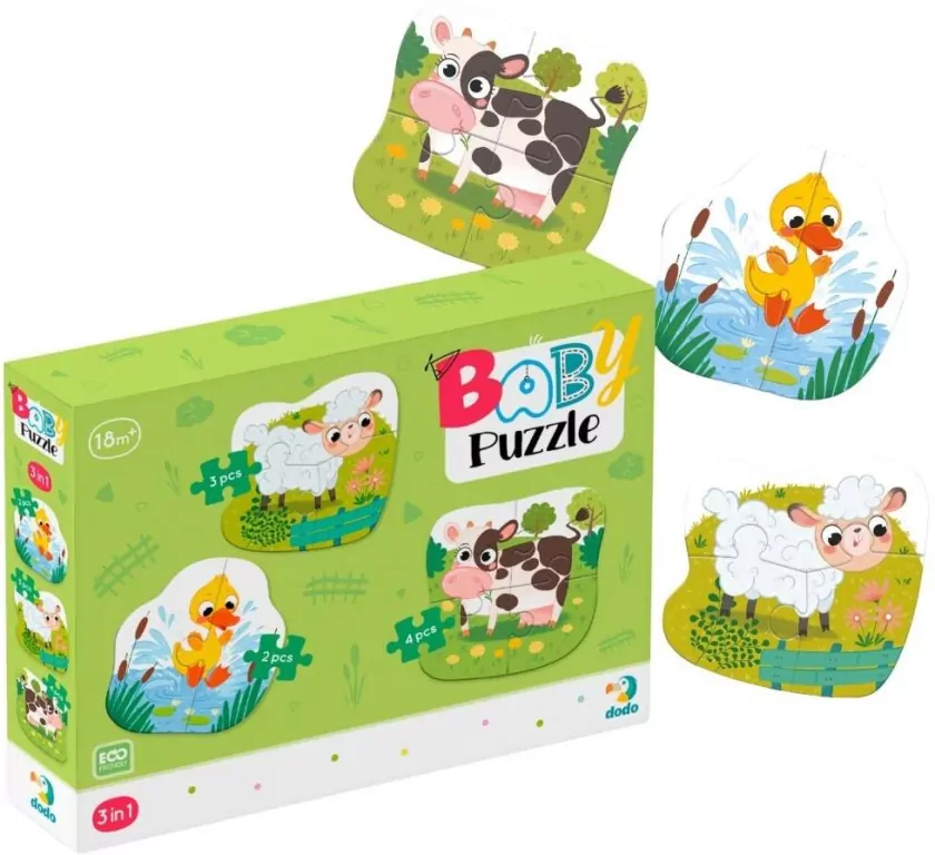 Puzzle 3w1 Wiejskie zwierzęta - tantis.pl
