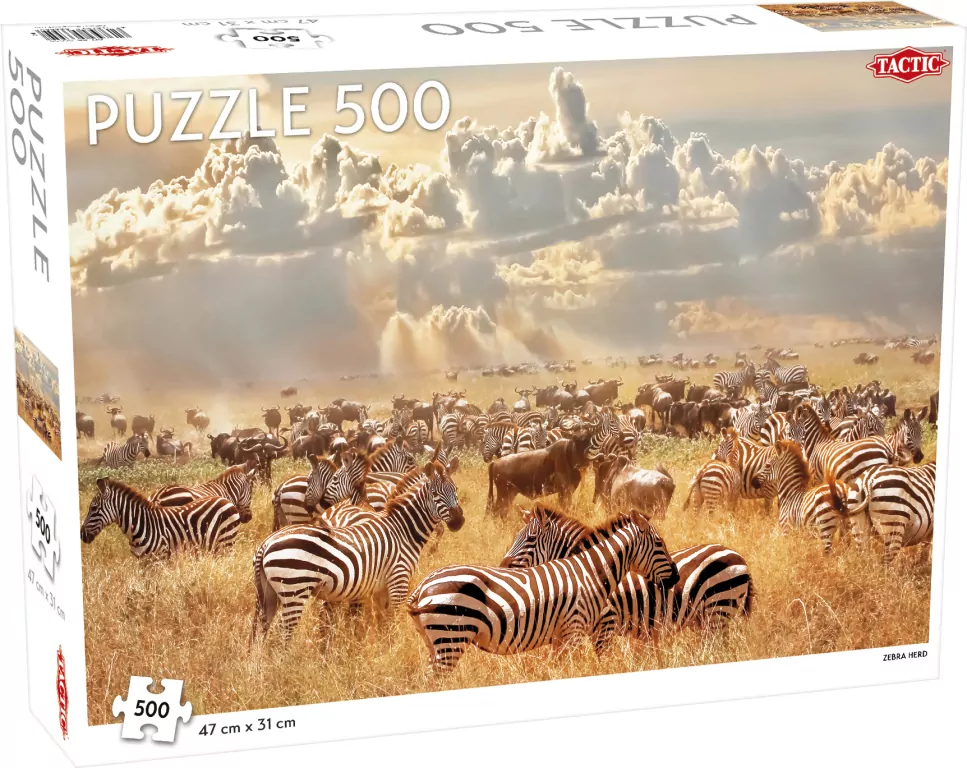 Puzzle 500 Animals: Zebra Herd - tantis.pl