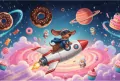 Puzzle 100 Jamnik na rakiecie TREFL - tantis.pl