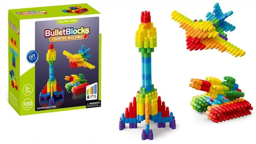 Klocki konstrukcyjne BulletBlocks 100 elementów - tantis.pl