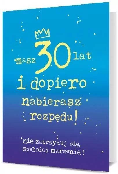 Karnet B6: Urodziny 30 damskie - tantis.pl