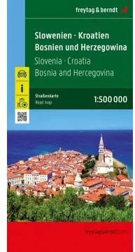 Mapa Słowenia Chorwacja Bośnia i Hercegowina 1:500 000 FB - tantis.pl