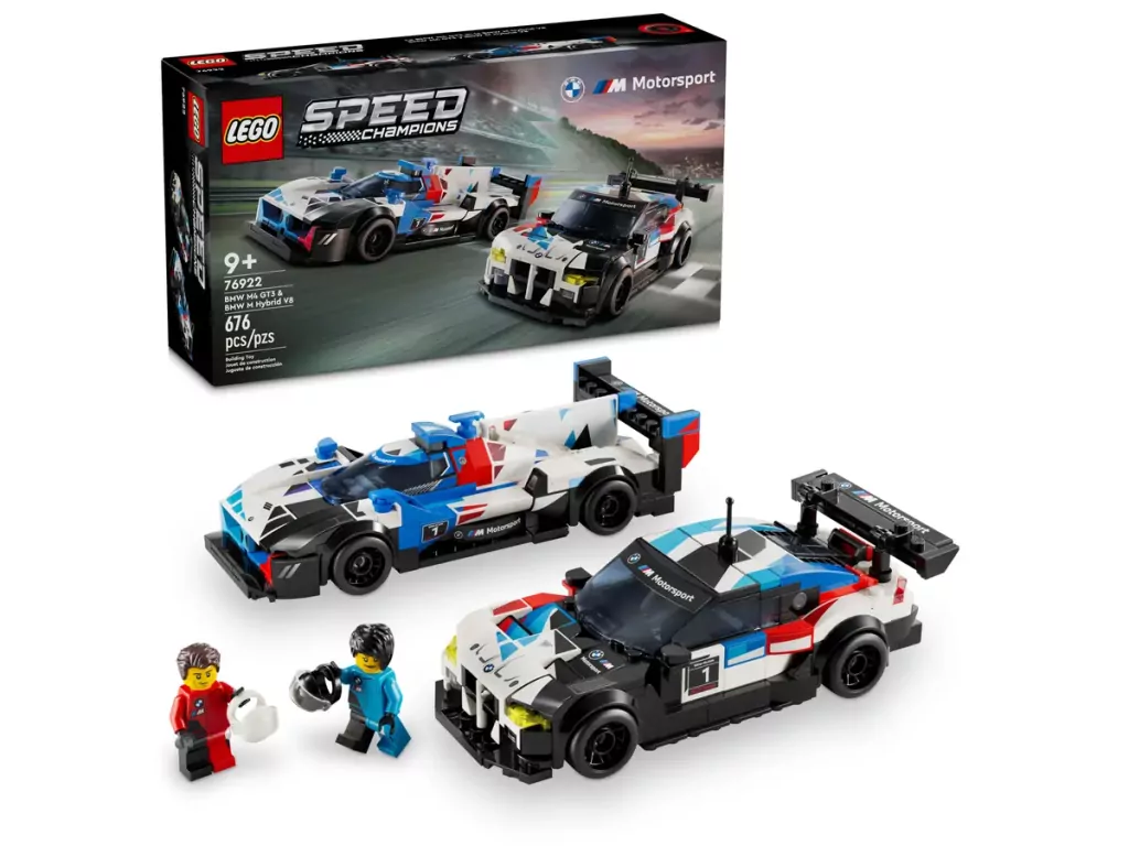 LEGO® Speed Champions. Samochody wyścigowe BMW M4 GT3 & BMW M Hybrid V8 76922 - tantis.pl