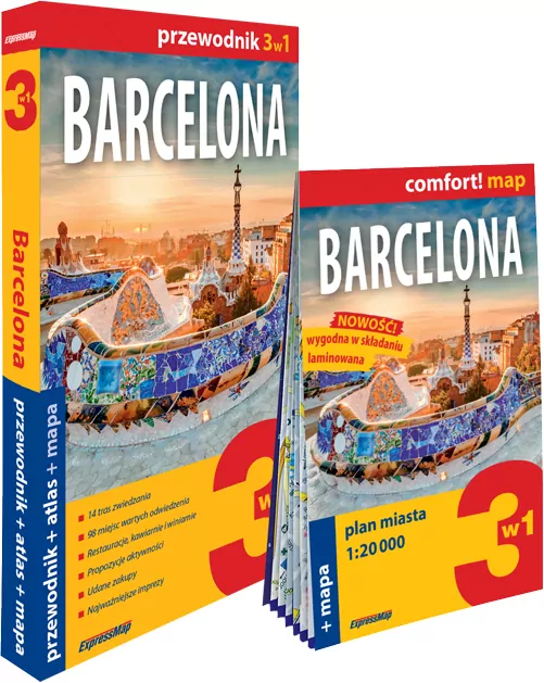 Barcelona 3w1 przewodnik + atlas + mapa - tantis.pl