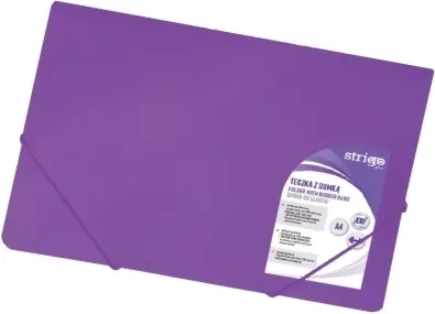 Teczka z gumką A4 PP neon fioletowa STRIGO - tantis.pl