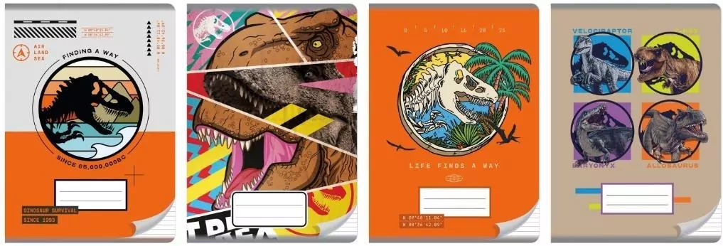 Zeszyt Jurassic park. A5/16K kratka. 20 sztuk - tantis.pl
