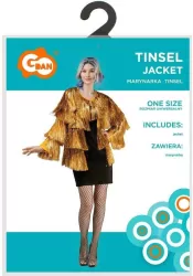 Marynarka dla dorosłych Tinsel złota rozm. uniw