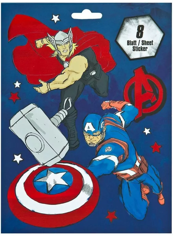 Zestaw naklejek Avengers ok. 340szt - tantis.pl