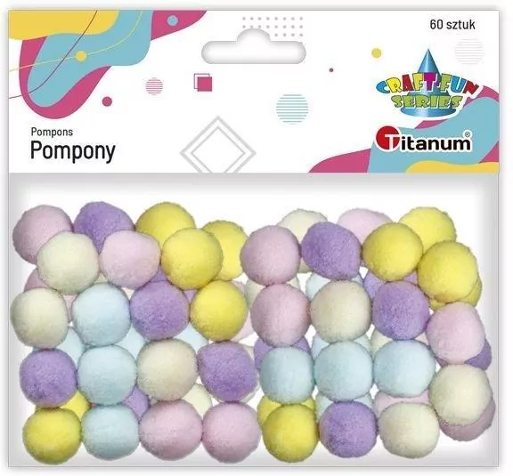 Pompony poliestrowe 16mm mix - tantis.pl
