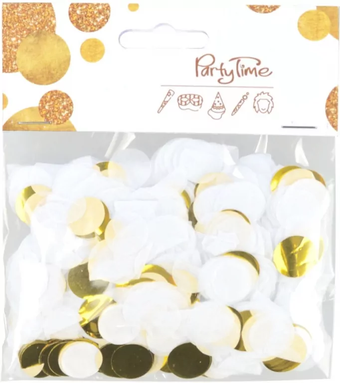 Konfetti złoto-białe - tantis.pl