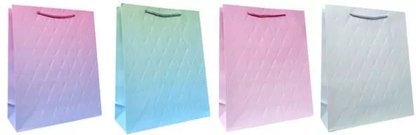 Torebka prezentowa M Gradient z tłoczeniem mix - tantis.pl