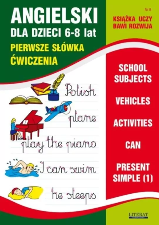 Angielski dla dzieci 6-8 lat. Pierwsze słówka. Ćwiczenia. Numer 8 - tantis.pl