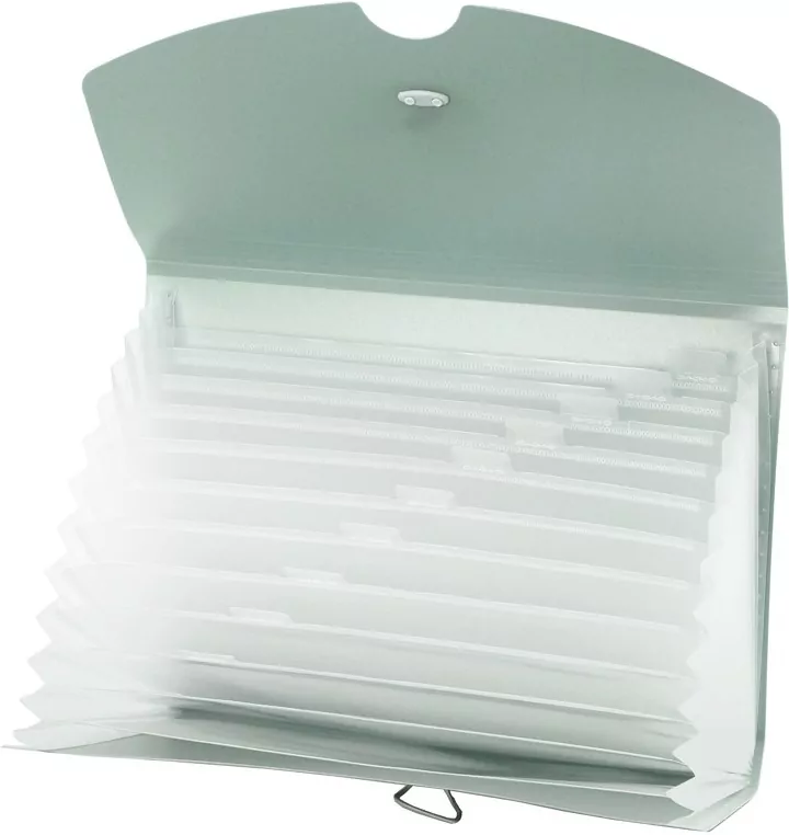 Teczka harmonijkowa A4 PP zieleń morandi - tantis.pl