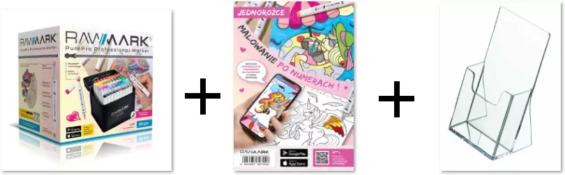 Promarkery alkoholowe Rawmark purePRO 80 kolorów + kolorowanka - tantis.pl