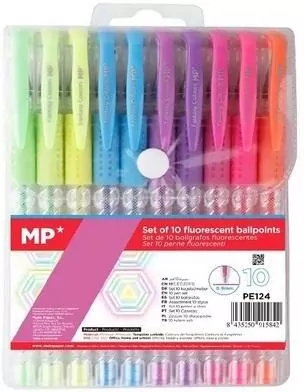 Długopis fluorescencyjny 10 kolorów - tantis.pl