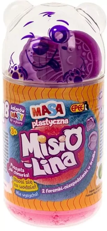 Misiolina masa plastyczna 2x50g + 2 foremki - tantis.pl