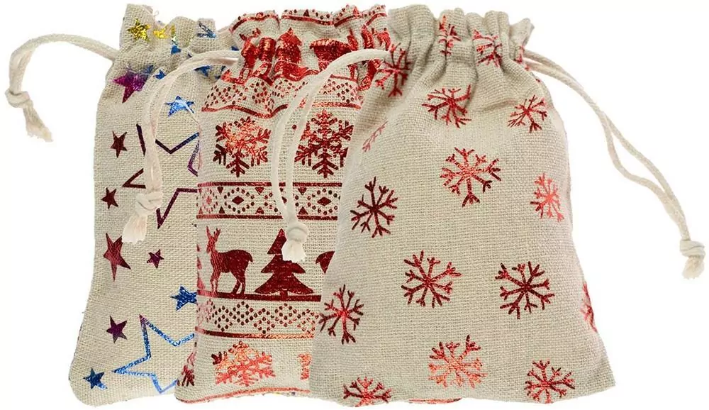 Jutowe worki na prezenty z nadrukiem - tantis.pl