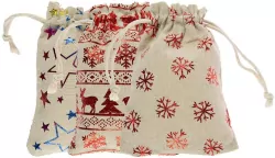 Jutowe worki na prezenty z nadrukiem