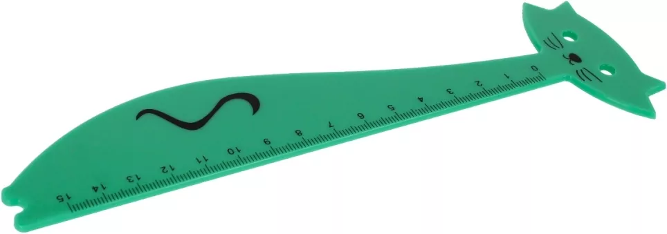 Linijka plastikowa 15cm Kot - tantis.pl