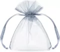 Woreczki z organzy srebrny 10cm - tantis.pl