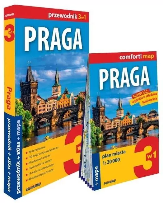 Praga 3w1: przewodnik + atlas + mapa - tantis.pl