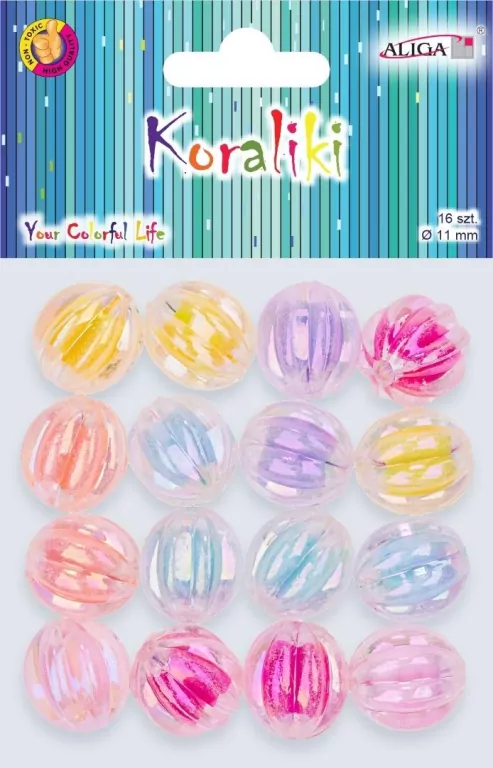 Koraliki plastikowe 11mm 16szt - tantis.pl