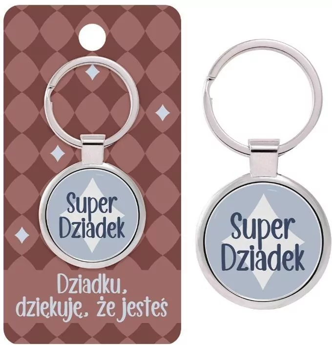 Brelok prezentowy Super Dziadek - tantis.pl