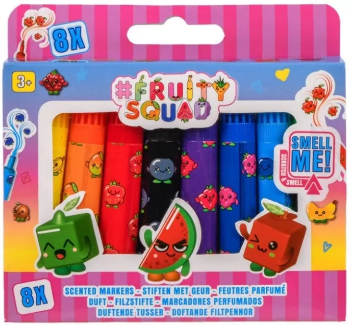 Pachnące mini pisaki. Fruitysquad 8 szt. - tantis.pl