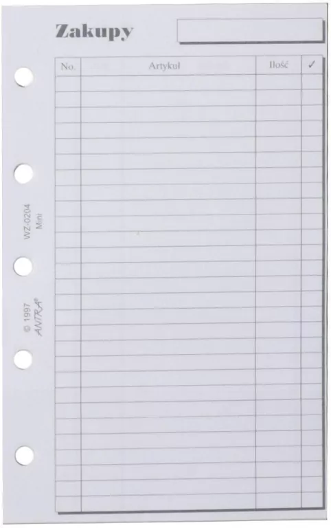 Wkład do organizera M Zakupy ANTRA - tantis.pl