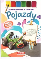 Kolorowanka z farbami Pojazdy
