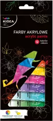 Farby akrylowe 12x12ml KIDEA