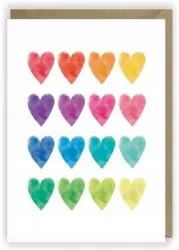 Kartka okolicznościowa Serduszka, eko koperta K032