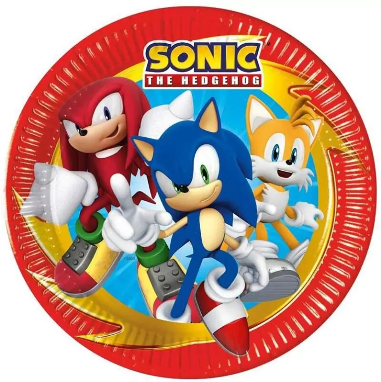Talerzyki papierowe Sonic 23cm 8szt - tantis.pl