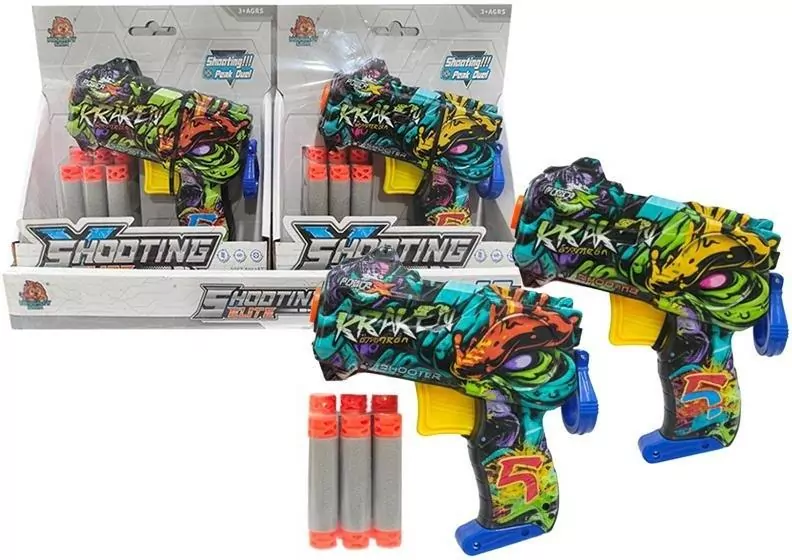 Pistolet na pociski piankowe mix - tantis.pl