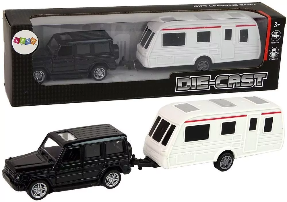 Jeep z przyczepą czerwony - tantis.pl