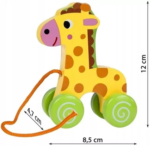 Żyrafa drewniana do ciągnięcia - tantis.pl