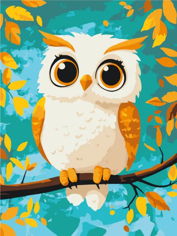 Malowanie po numerach BRUSHME 30x40 cm Kids Sowa - tantis.pl