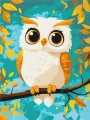 Malowanie po numerach BRUSHME 30x40 cm Kids Sowa - tantis.pl