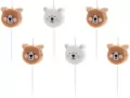 Świeczki urodzinowe Miś mix 3cm - tantis.pl