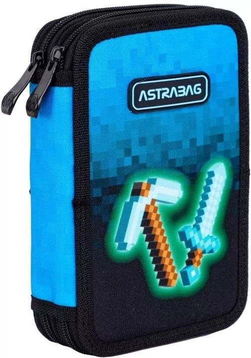 Piórnik podwójny z wyp. Blue Pixel ASTRA - tantis.pl