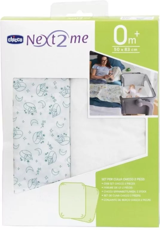 Prześcieradło do łóżeczka Next2me Foxy - tantis.pl