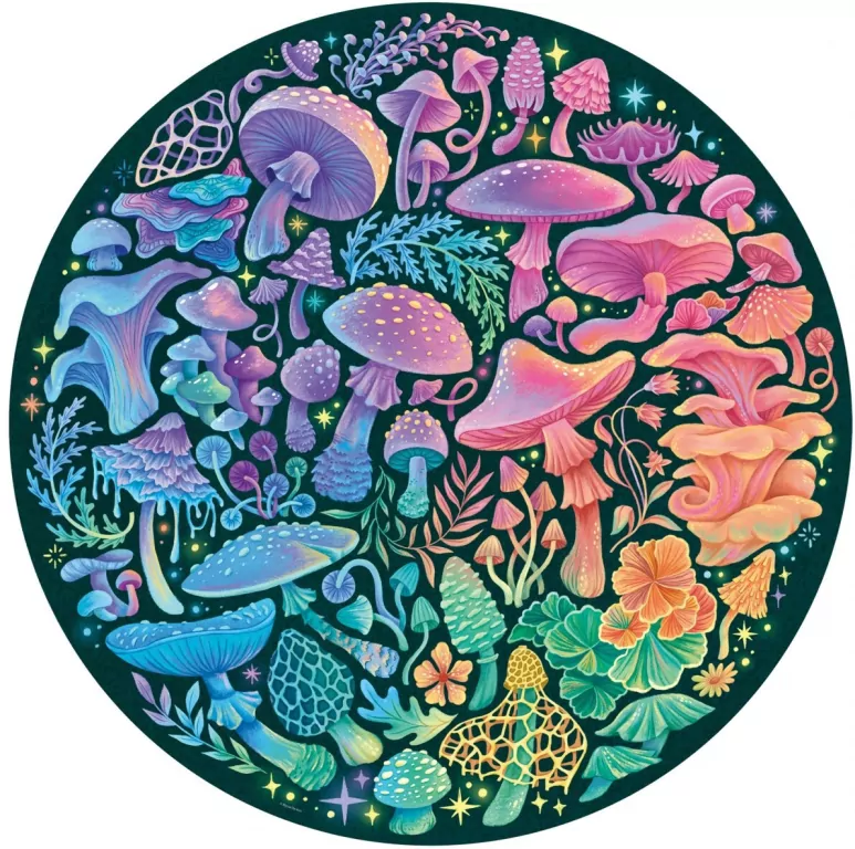 Puzzle 500. Paleta kolorów. Grzyby - tantis.pl