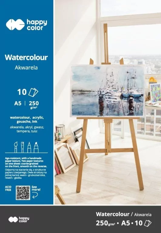 Blok akwarelowy ART A5/10K 250g Happy Color - tantis.pl