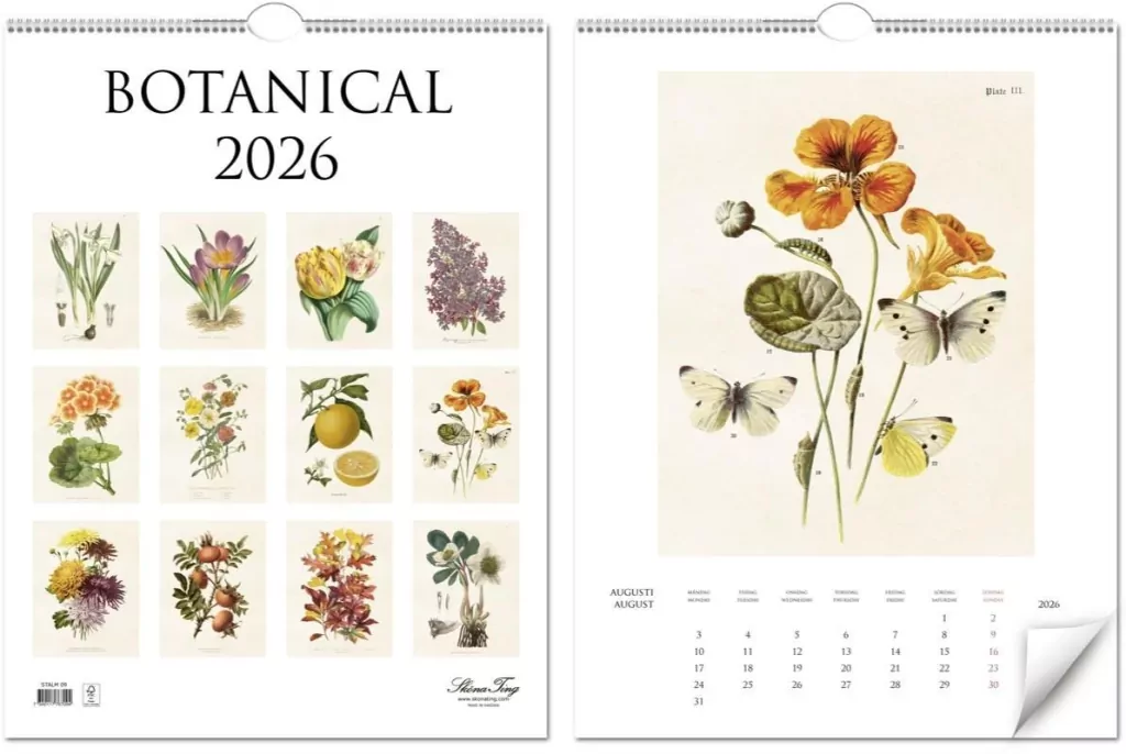 Kalendarz 2026 ścienny Botanika rośliny natura - tantis.pl