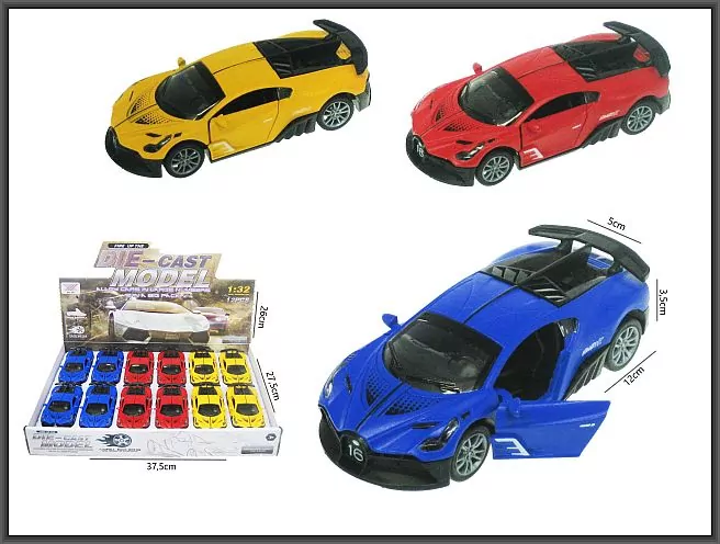 AUTO OSOB MET P/B 12CM MIX3 DISPL 12/144 - tantis.pl
