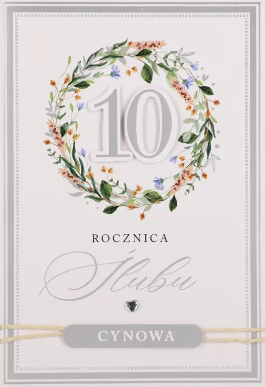 Karnet Rocznica ślubu 10 - tantis.pl