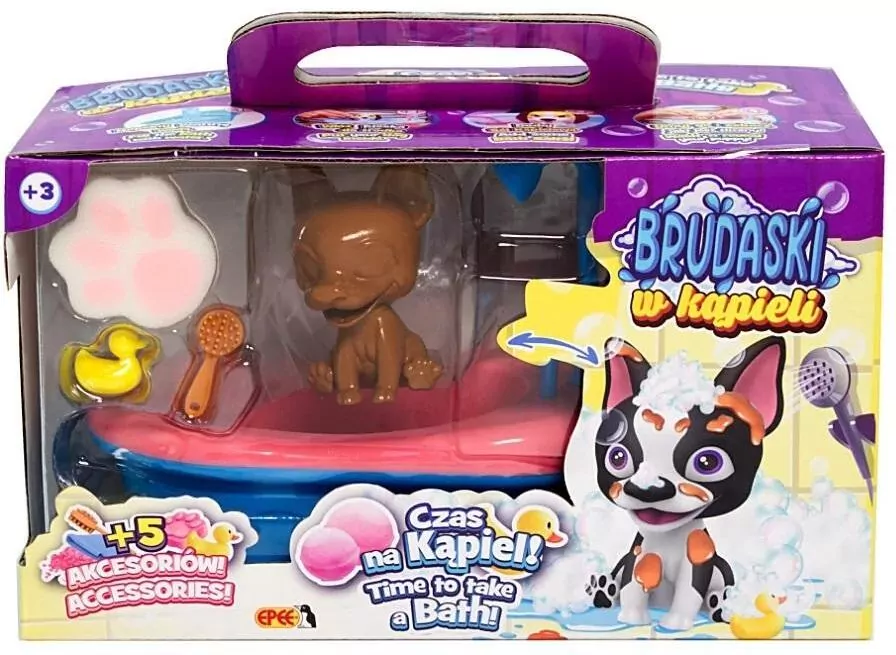 Brudaski w kąpieli piesek Boston biało-czarny, 5 elementów - tantis.pl