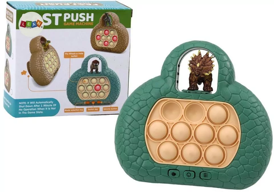 Gra Zręcznościowa pop It dinozaur konsola 4 tryby - tantis.pl